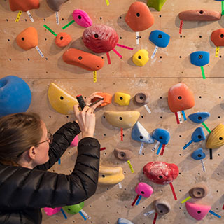 rock climbing indoor: 